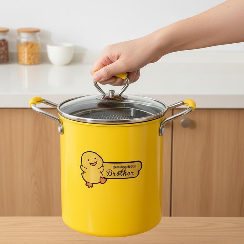 Home Cooking Oil Filter - 2/3L Fritteusentopf aus Edelstahl, japanischer Frittiertopf