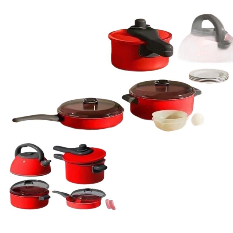 Home Cooking Game - Kinder Mini-Küchenutensilien-Spielset, Rollenspiel Kochen, Simuliertes Essensspiel,