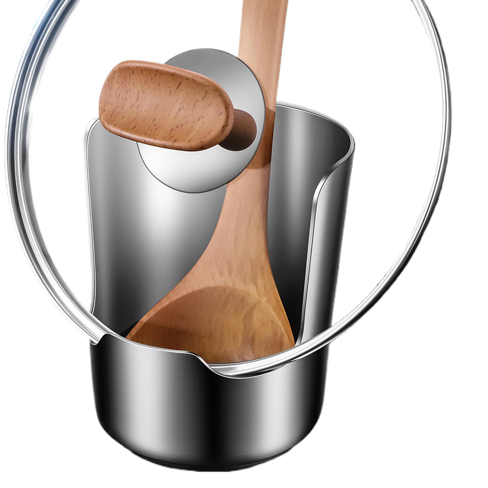 Home Cooking Appliances - Edelstahl-Topfdeckelhalter, rutschfest, geräumiger Küchenwerkzeughalter für Schaber,