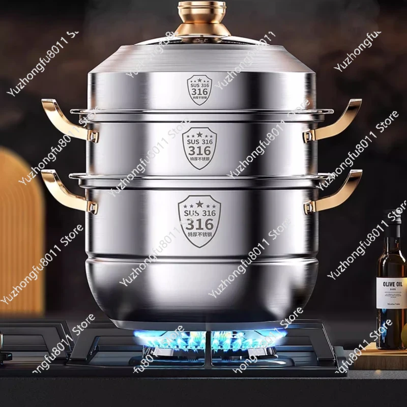 Home Cooking Appliances - Dampftopf aus Edelstahl 316, 40 cm,