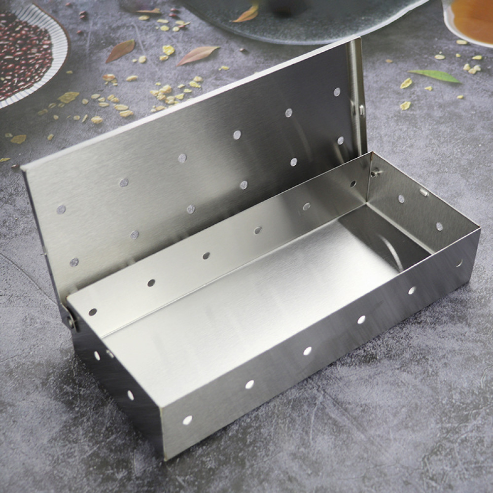 Edelstahl-Grillräucherbox, hit – Smoker Box Wood Chip Bewertung und Preis