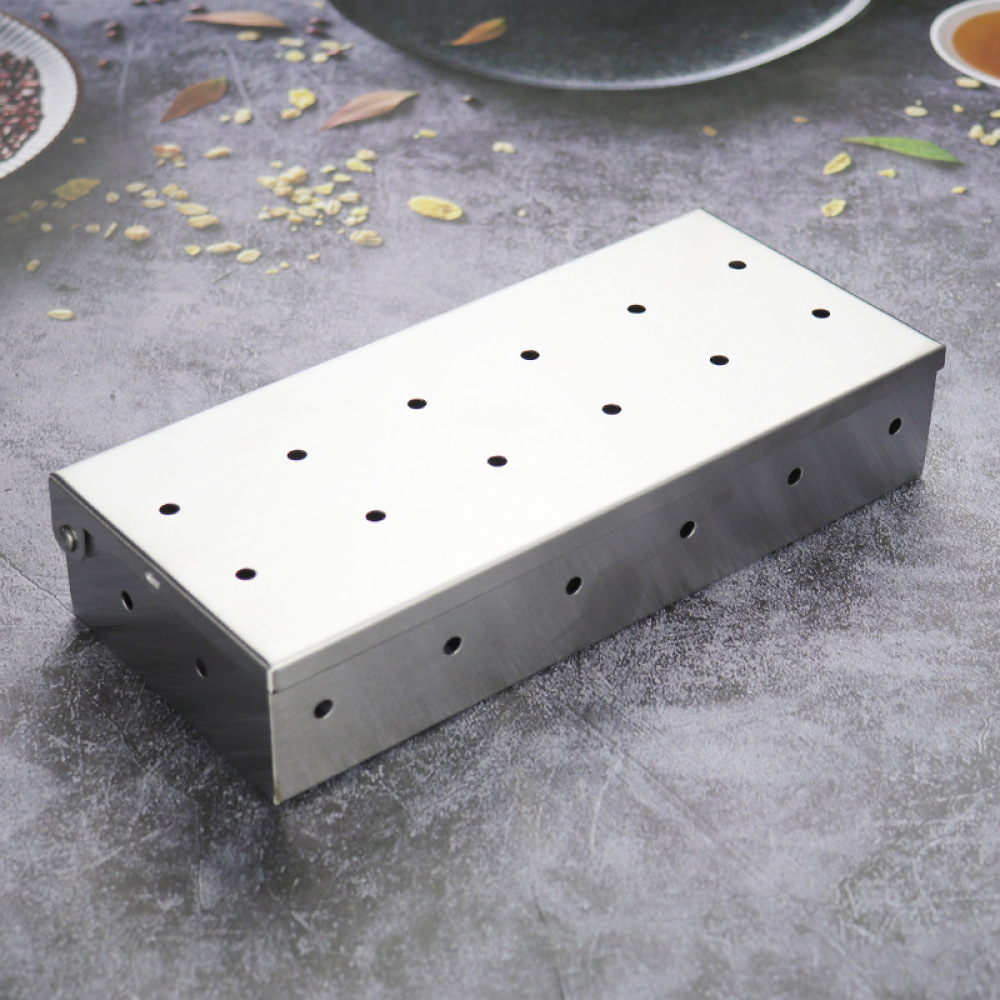 Edelstahl-Grillräucherbox, hit – Smoker Box Wood Chip Bewertung und Preis