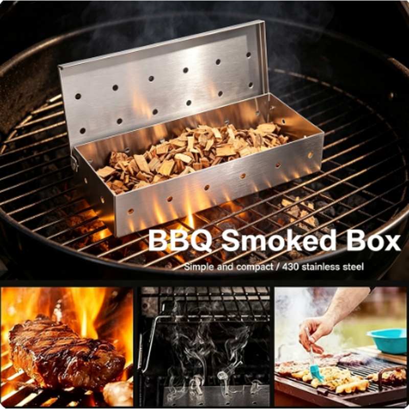 Edelstahl-Räucherbox für Holzc – Smoker Box Wood Chip Bewertung und Preis