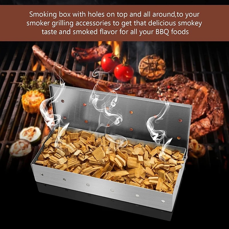 Edelstahl-Räucherbox für Holzc – Smoker Box Wood Chip Bewertung und Preis