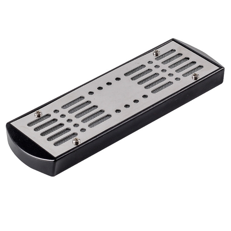 Metall Golden Silber Rechteck  – Smoker Box Wood Chip Bewertung und Preis
