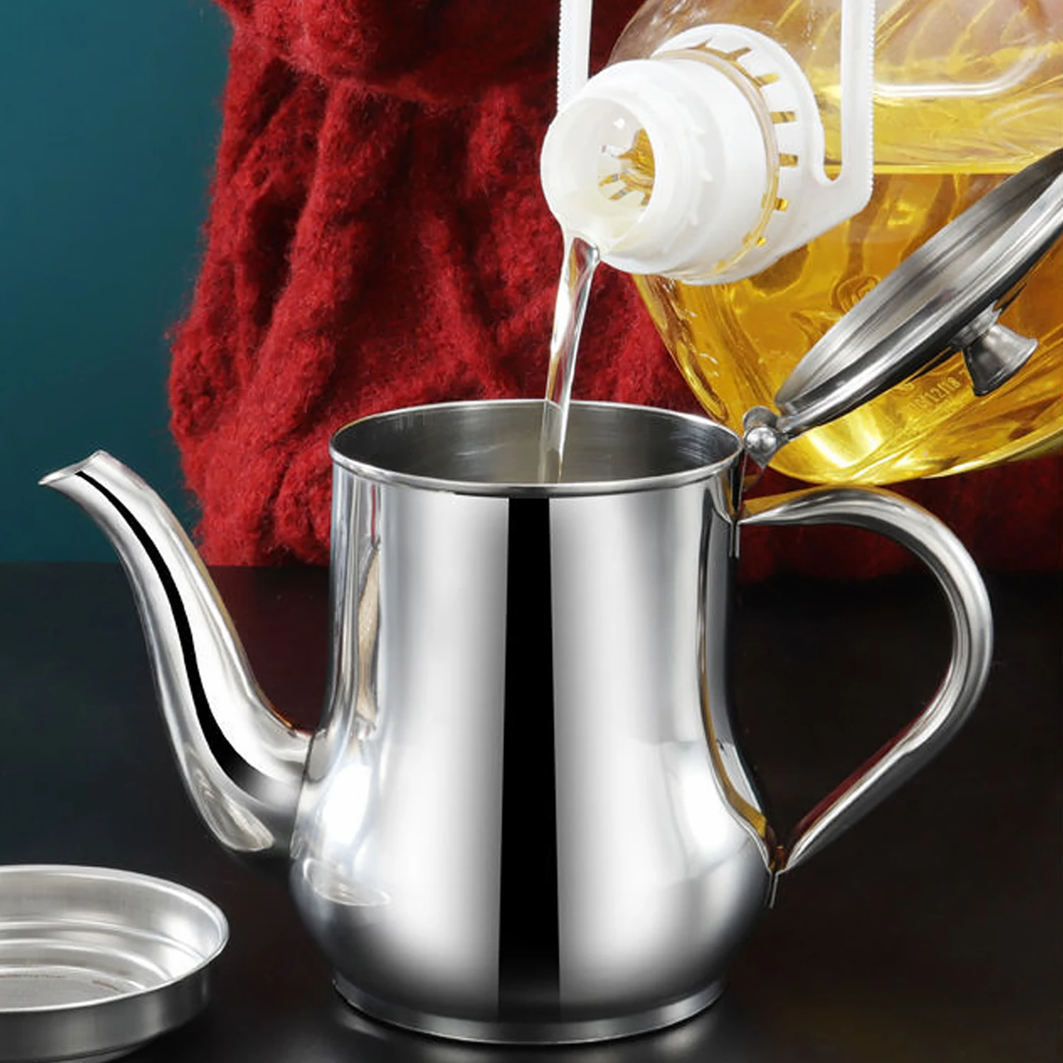 1 Stück Ölkanne aus Edelstahl  – Home Cooking Oil Filter Bewertung und Preis