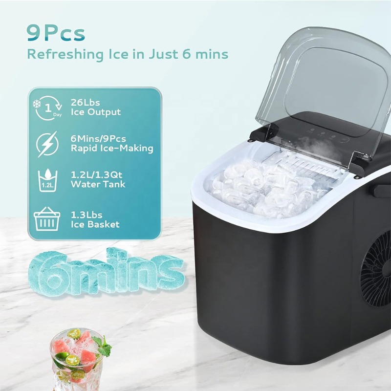 Tragbare Tisch-Eiswürfelmaschi – Home Cooking Appliances Bewertung und Preis